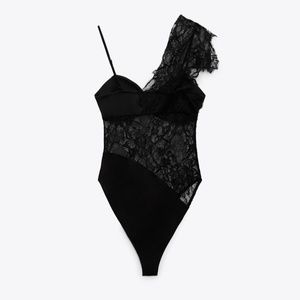 Lace cutout bodysuit